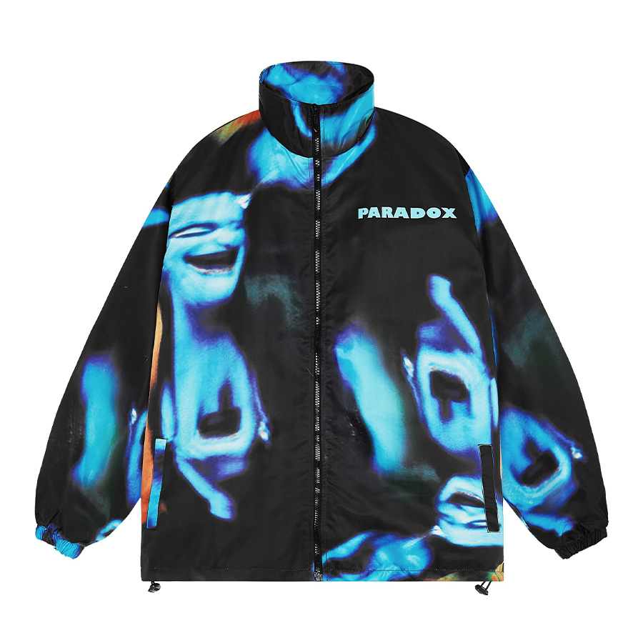 PARADOX Áo khoác dù dây kéo CHORTLE ZIP OVERPRINTED JACKET