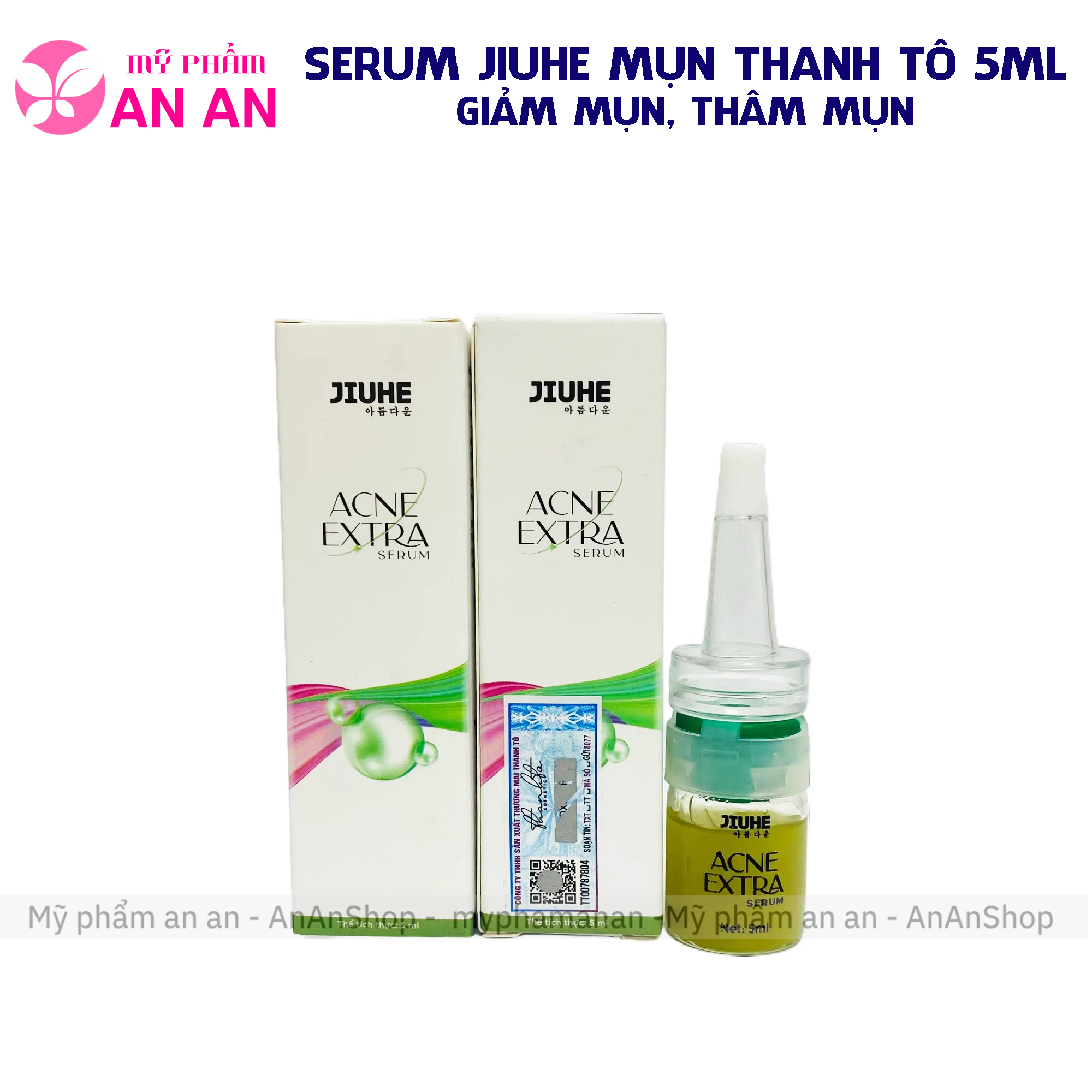 Serum Jiuhe Acne Extra 5ml Mẫu mới 2024, Giảm mụn mờ thâm