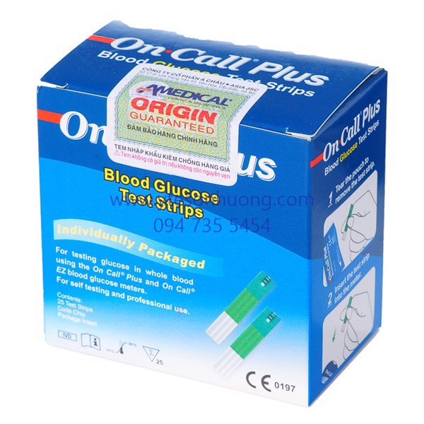 Que thử đường huyết On Call Plus 25c