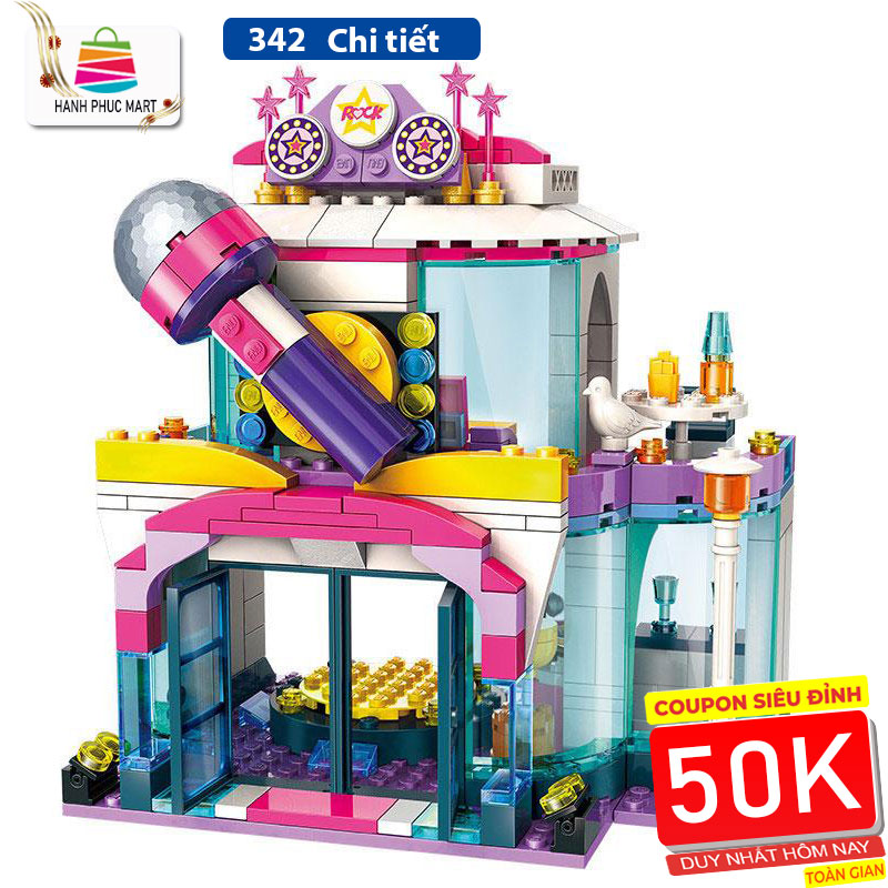 Đồ Chơi Bé Gái Tiệm Karaoke Bằng nhựa ABS an toàn Lego Style Quà tặng sinh nhật, quà tặng bé trai