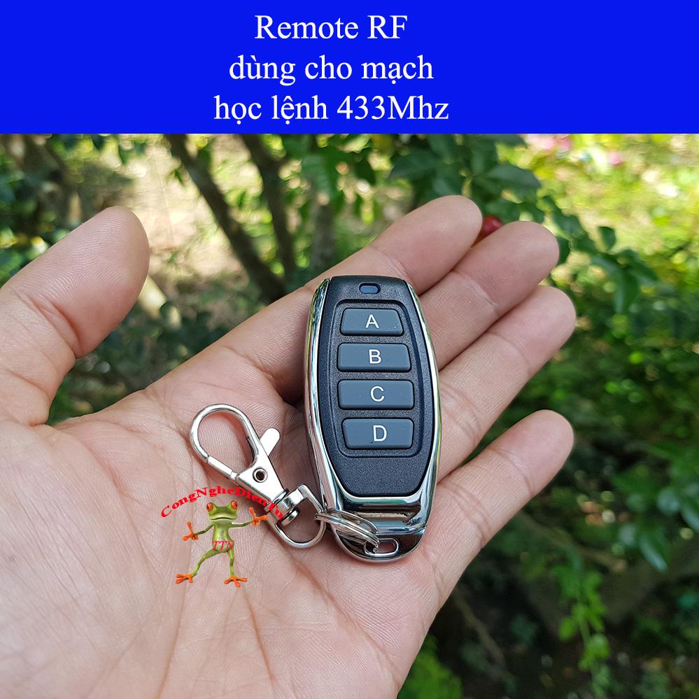 Remote 4 nút  RF 433Mhz điều khiển từ xa inox chống nước