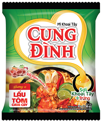  Thùng mì khoai tây Cung Đình Lẩu Tôm Chua cay 30 gói  80g gói  