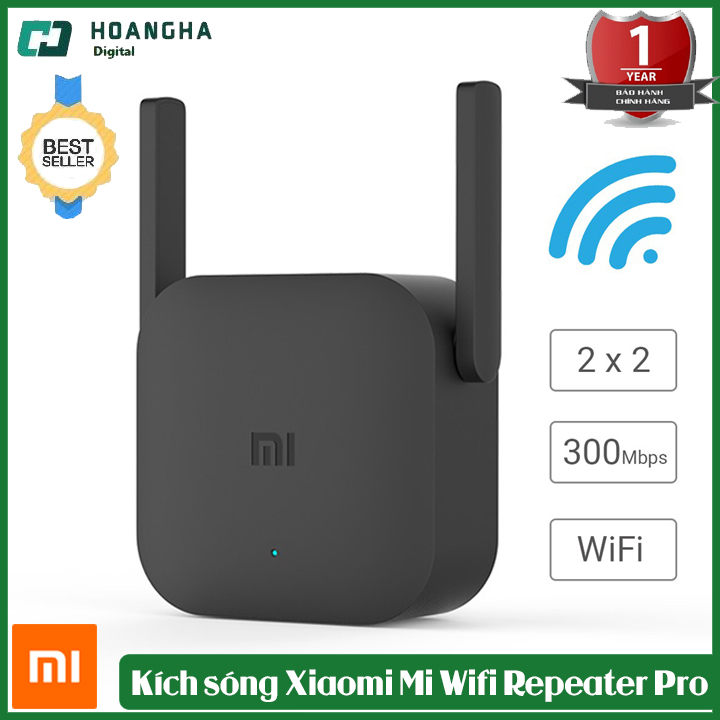 Kích sóng Wifi Xiaomi Repeater Pro l Wi-Fi băng tần 2.4GHz l Tốc độ truyền tối đa 300Mbps siêu mượt, mở rộng sóng quanh nhà, phát xuyên tường - Kích sóng Xiaomi - Kích Sóng Wifi - Kích sóng Wifi Xiaomi