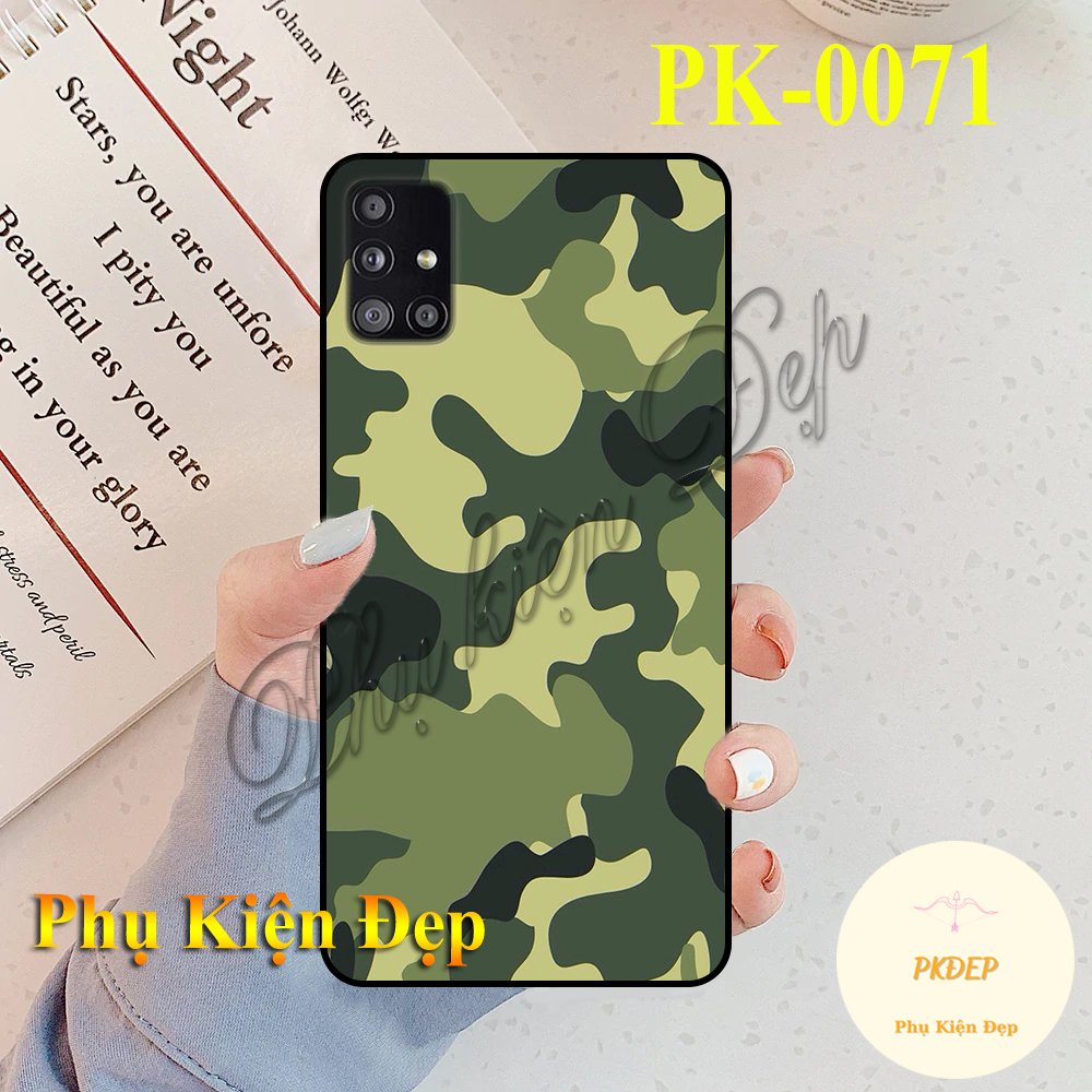 Ốp lưng samsung m51 - ốp dẻo đen in hình camo