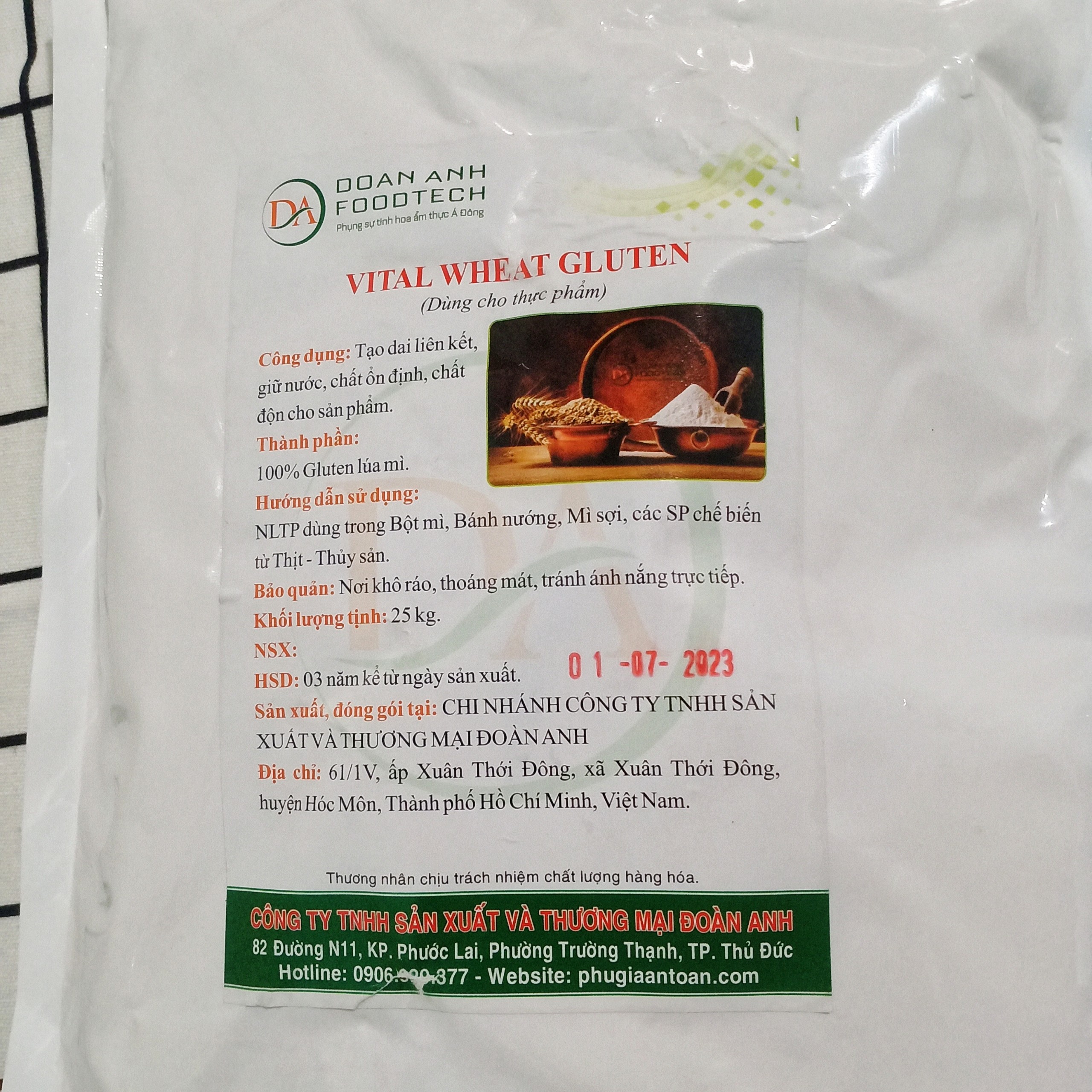 1kg Tinh bột lúa mì (Bột VITAL WHEAT GLUTEN)|Bột mì căn