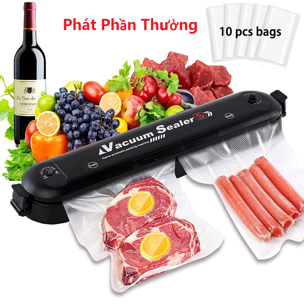 Máy Hút Chân Không chân không Thực phẩm gia đình, Mini Vacuum Sealer Bảo Quản Thực Phẩm