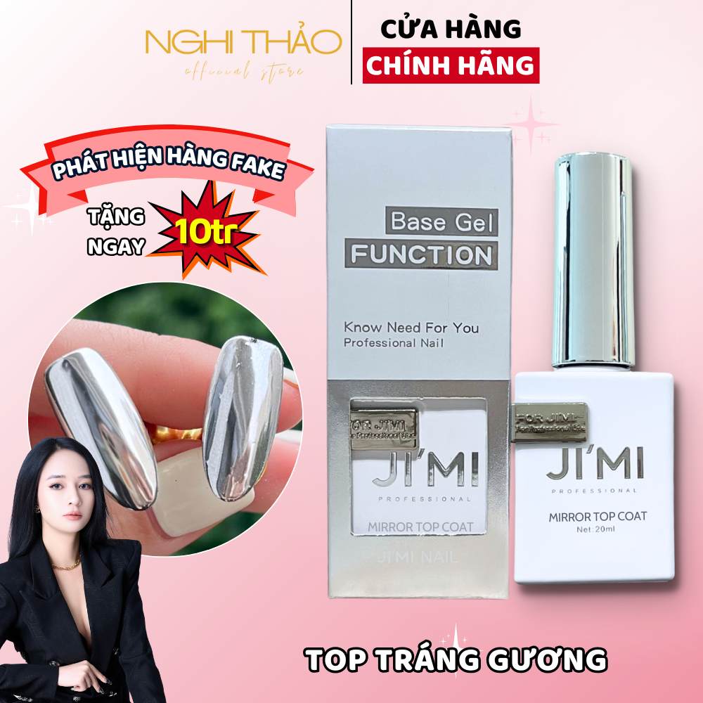 Top tráng gương JIMI 20ml cao cấp Nghi Thảo nail