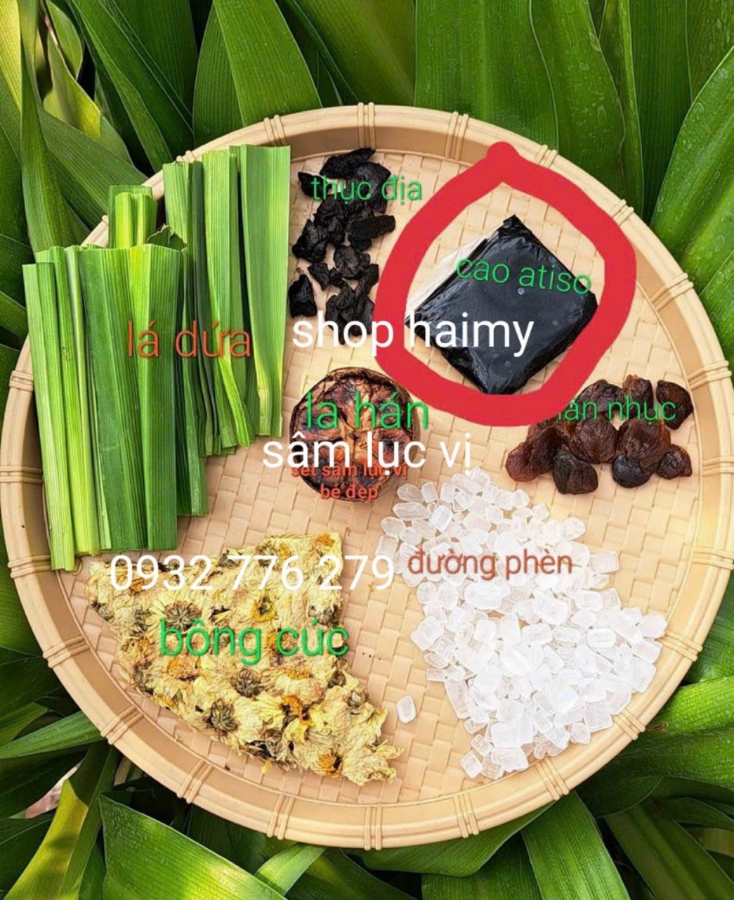 Nguyên liệu nấu sâm bông cúc LỤC VỊ giải khát mát lạnh giải nhiệt mát gan ngủ ngon thanh lọc cơ thể nấu 10 lít nước