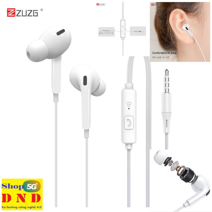 TAI NGHE ZUZG E03 chính hãng, jack 3.5mm tương thích mọi thiết bị hỗ trợ cổng 3.5mm, âm thanh ấm hay, đàm thoại to rõ ràng. Thiết kế tiên tiến đột phá, chất liệu tốt đảm bảo sử dụng lâu dài