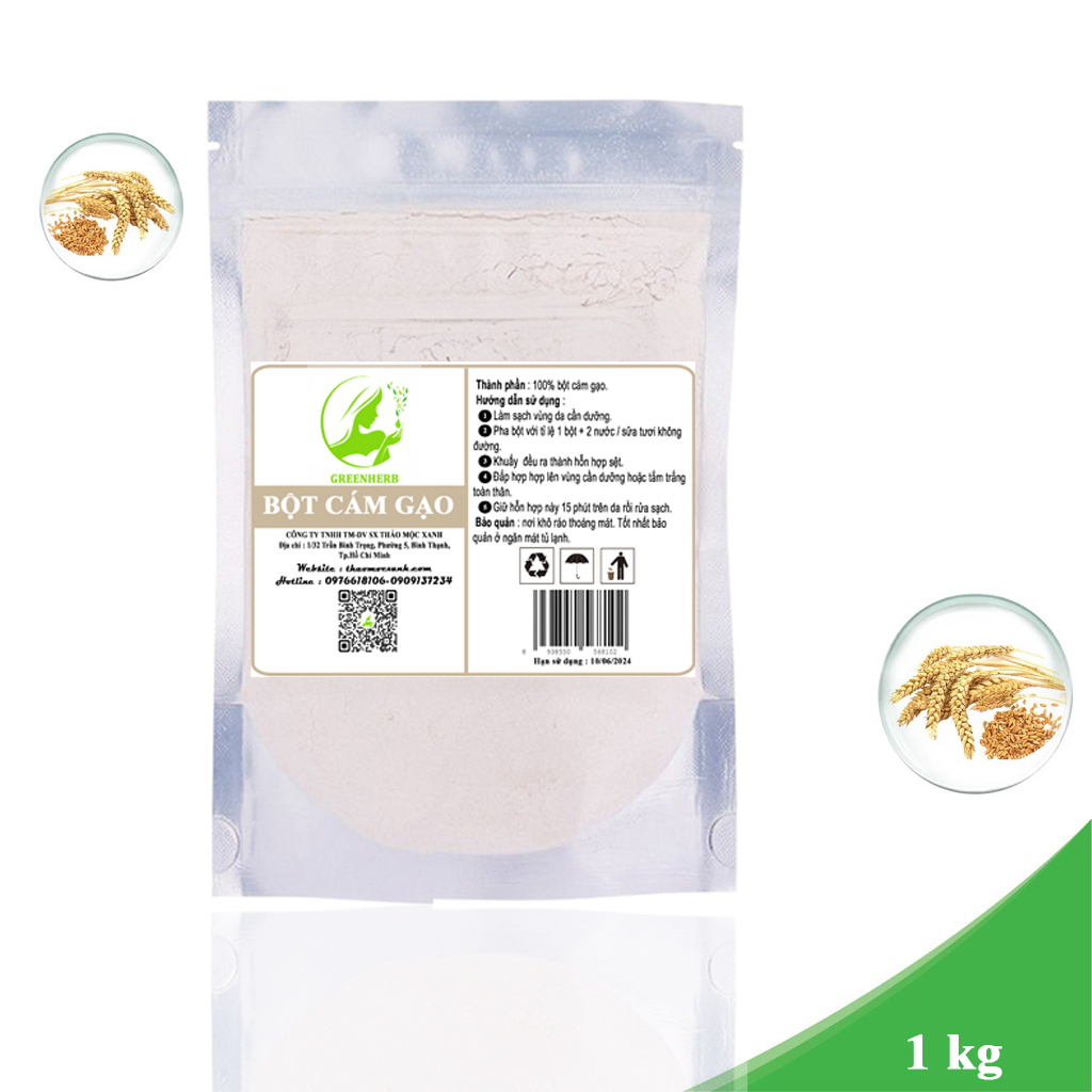 500gram cám gạo thảo mộc xanh