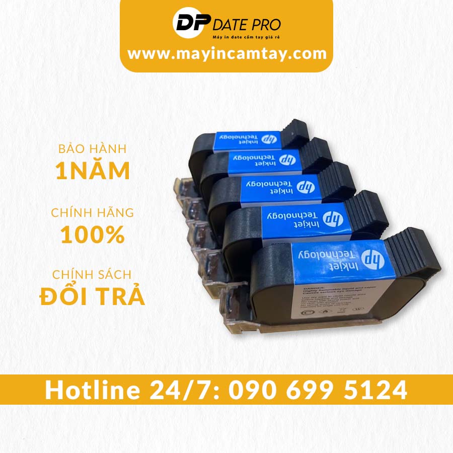 Mực máy in date cầm tay màu vàng khổ 12,7 mm - dung tích 42 ml