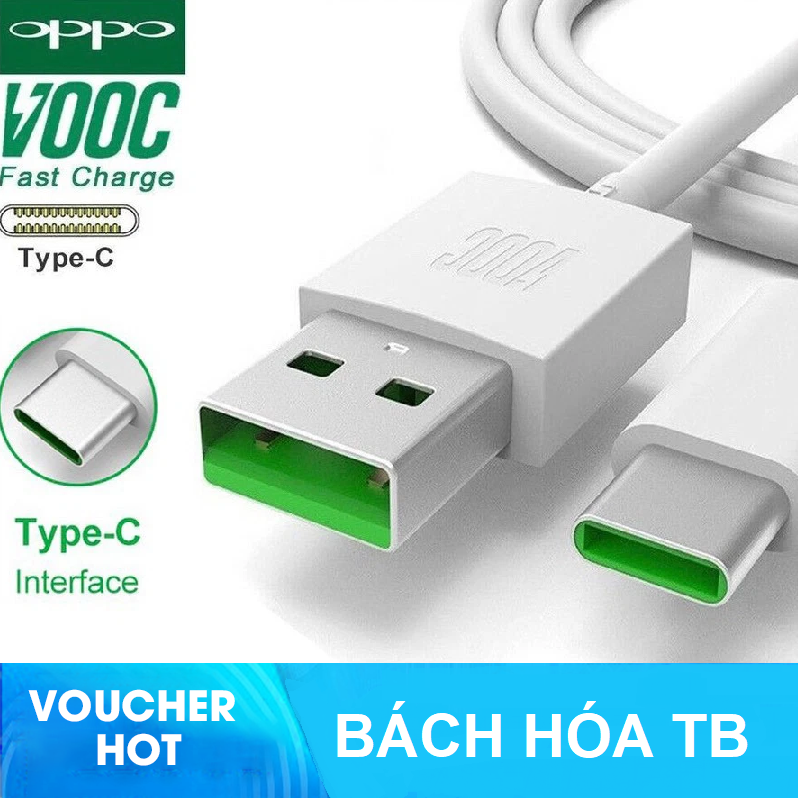 Cáp sạc nhanh oppo vooc type-c lõi xanh 5v-4a , 20w