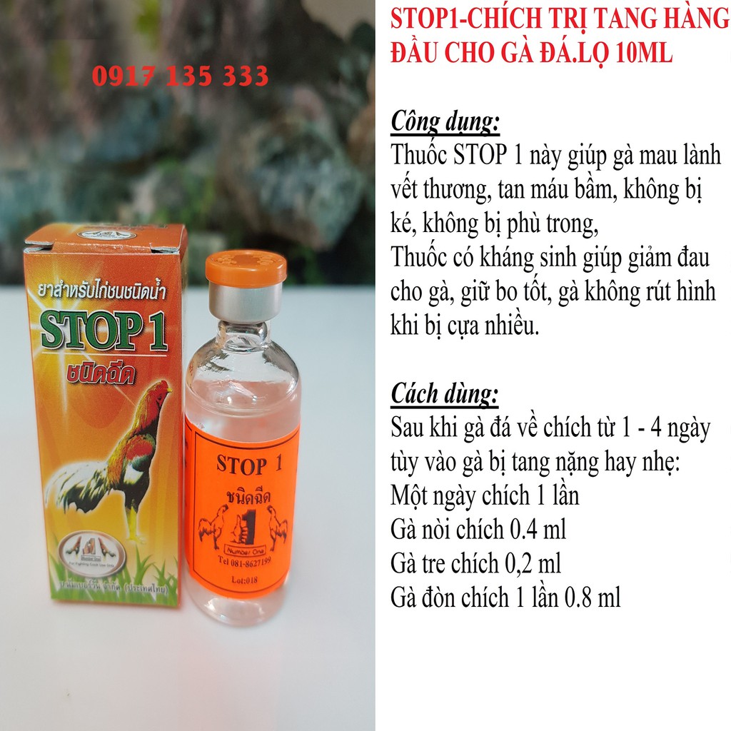 Trị tang gà đá stop 1