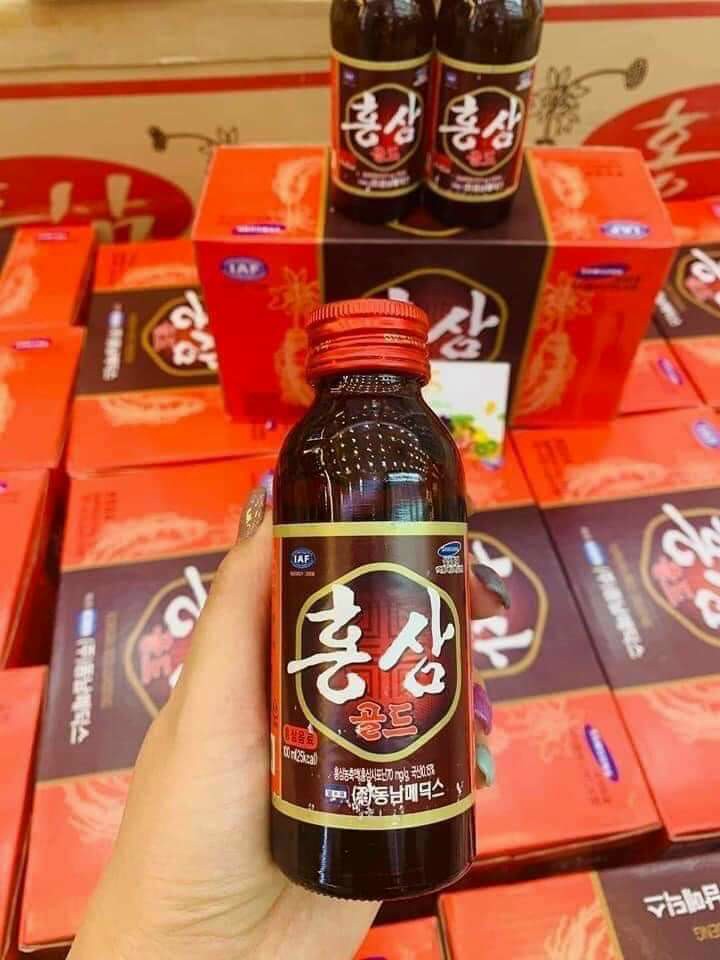 Nước hồng sâm hàn quốc hộp 10 chai x 100ml