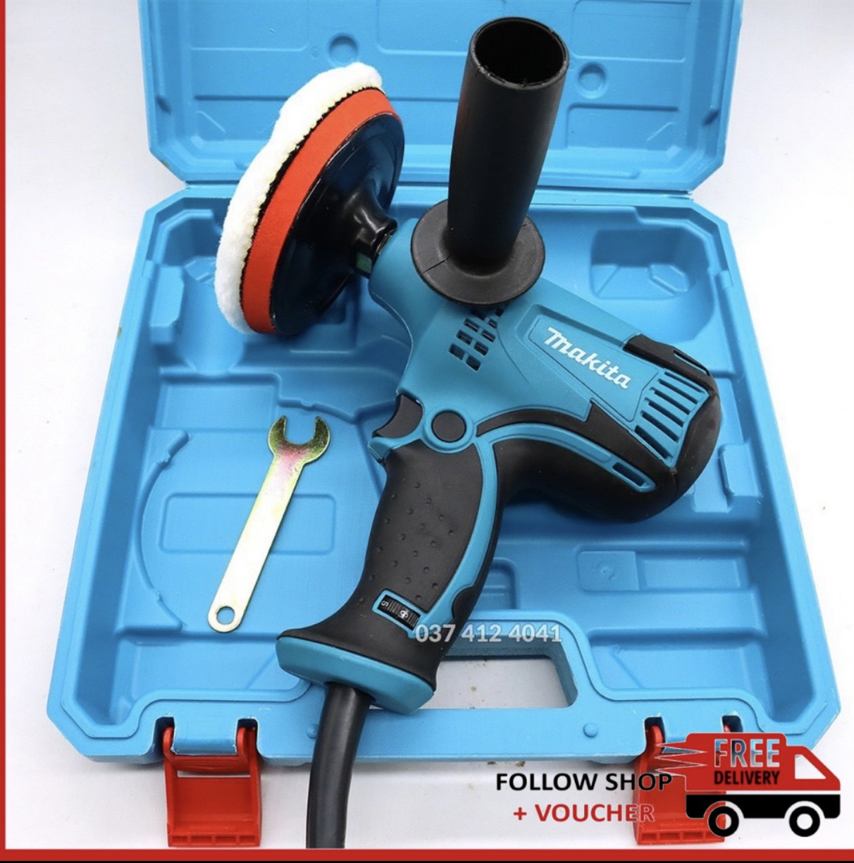 Máy đánh bóng ô tô makita gv6010 - máy đánh bóng, làm bóng, chà nhám ô tô, xe máy mini hàng chất lượng
