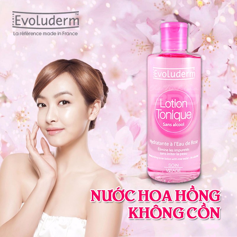 [HCM]Nước hoa hồng Evoluderm Lotion Tonique dưỡng ẩm cho da