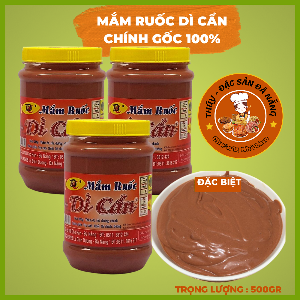 Mắm Ruốc Dì Cẩn Đà Nẵng 500Gr Chính Gốc Đặc Sản Đà Nẵng nổi tiếng