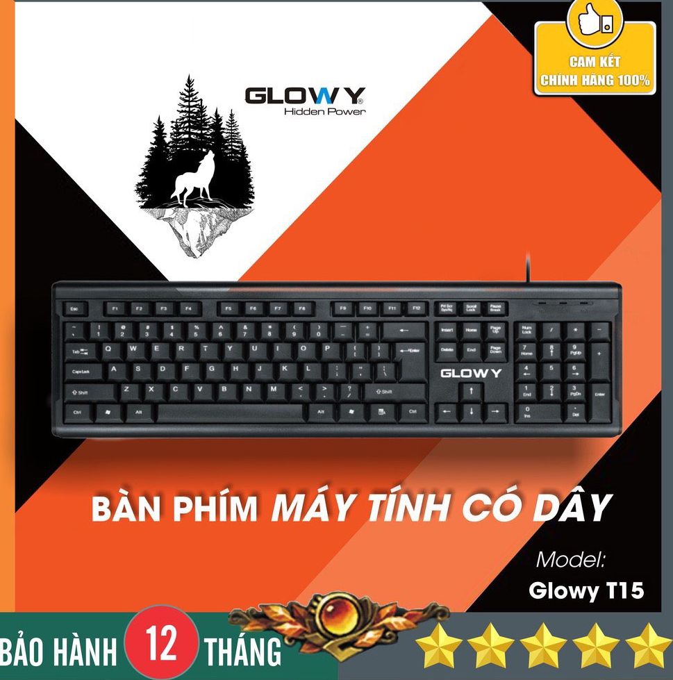 Computer keyboard gloway T15 wired for civilian office