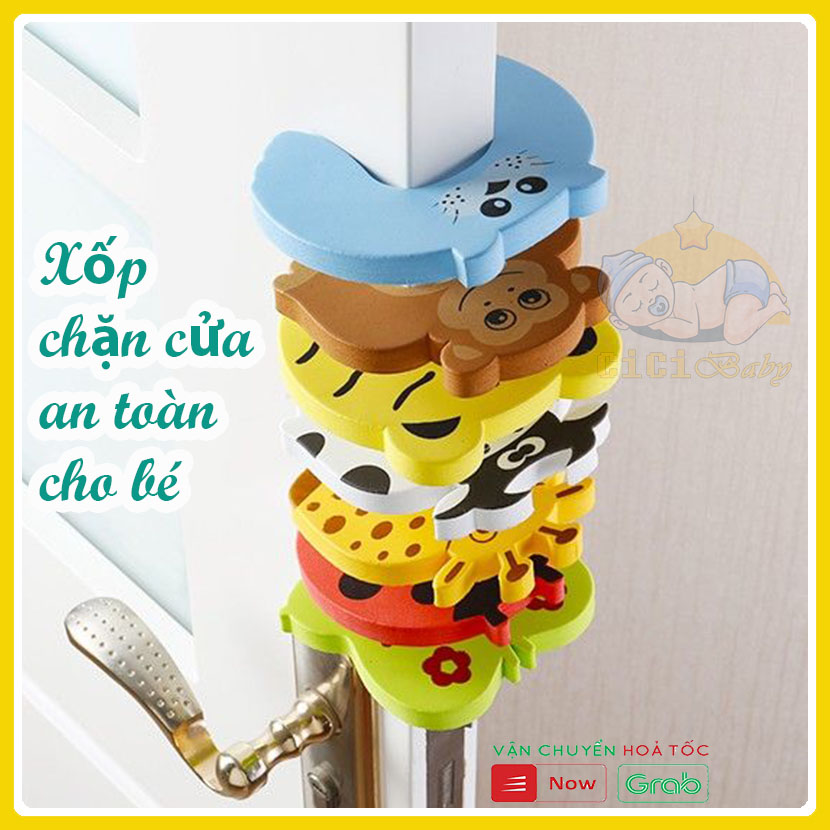 Xốp chặn cửa hình thú dễ thương, chống va đập, an toàn cho bé