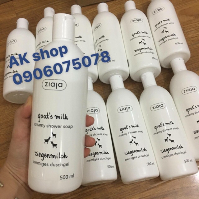 Sữa tắm dê ziaja, sữa tắm oliu ziaja hàng châu âu