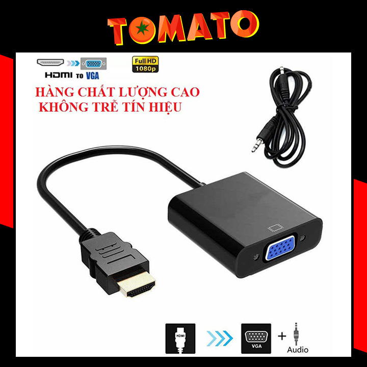 Cáp chuyển hdmi ra vga có dây audio hdmi to vga dây chuyển đổi từ hdmi sang vga