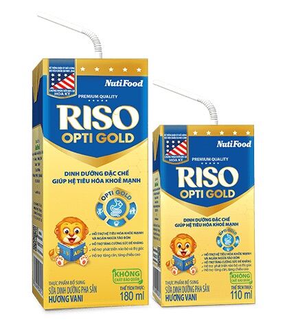 Sữa pha sẵn riso opti gold 180ml