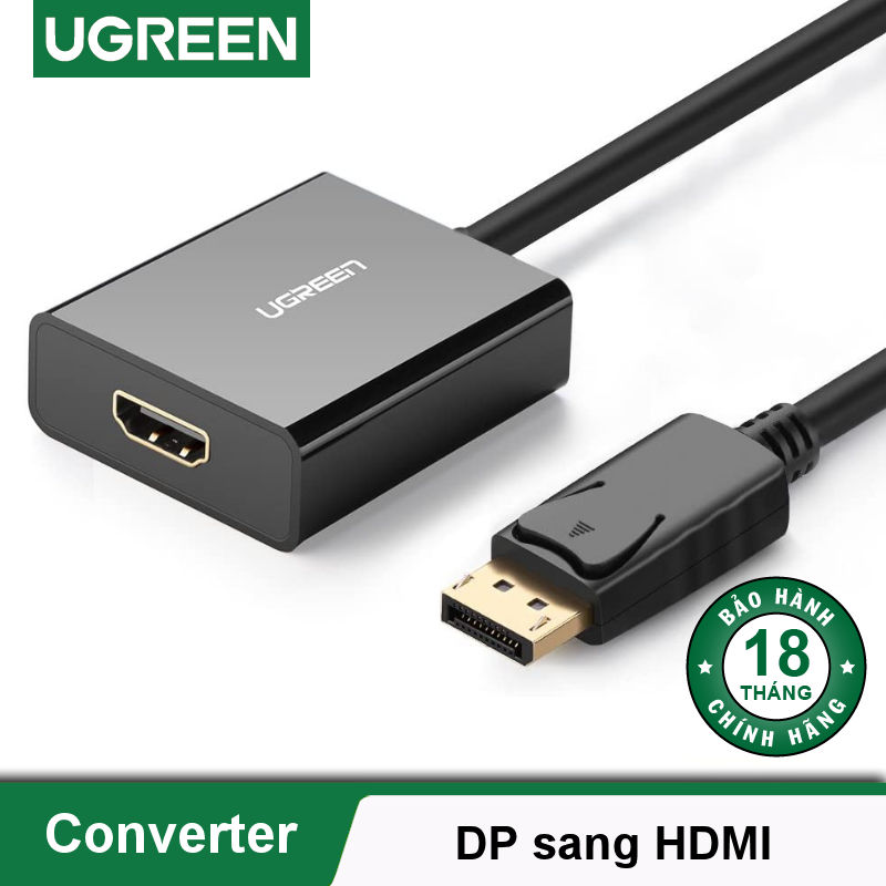 Bộ chuyển đổi Displayport DP sang HDMI UGREEN 20685 Bộ chuyển đổi Displayport DP sang HDMI UGREEN 20685