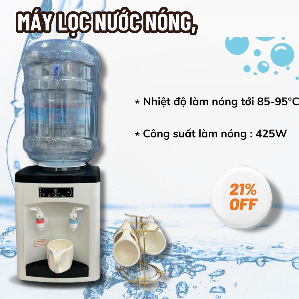 Cây nước nóng mini để bàn cao cấp, máy lọc nước uống an toàn - bình nước nóng để bàn mẫu mới công nghệ hàn siêu tiết kiệm điện