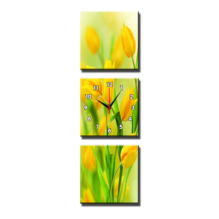 Tranh treo phòng khách hoa tulip vàng rực rỡ Q16-110