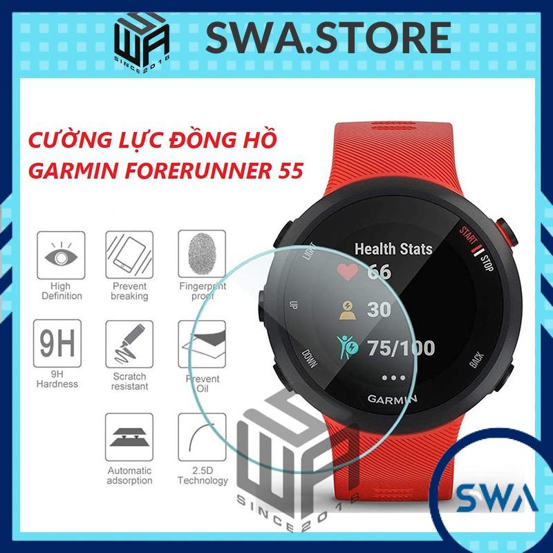 Dán màn hình kính cường lực 9H bảo vệ mặt kính đồng hồ Garmin Forerunner 55 SWASTORE cường lực garmin dán màn hình Forerunner F55