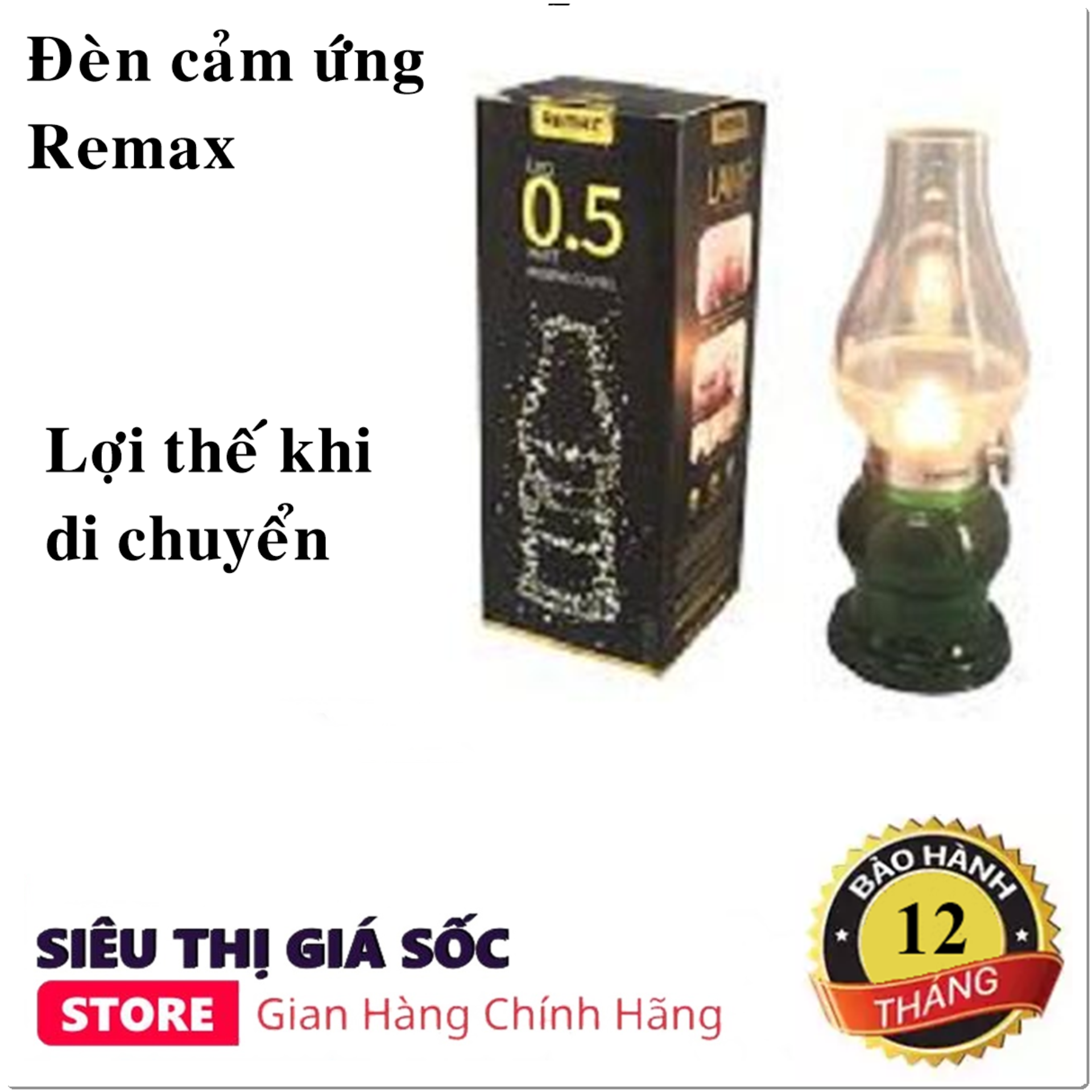 Đèn cảm ứng giả cổ Remax RL-E200 tiện lợi khi di chuyển
