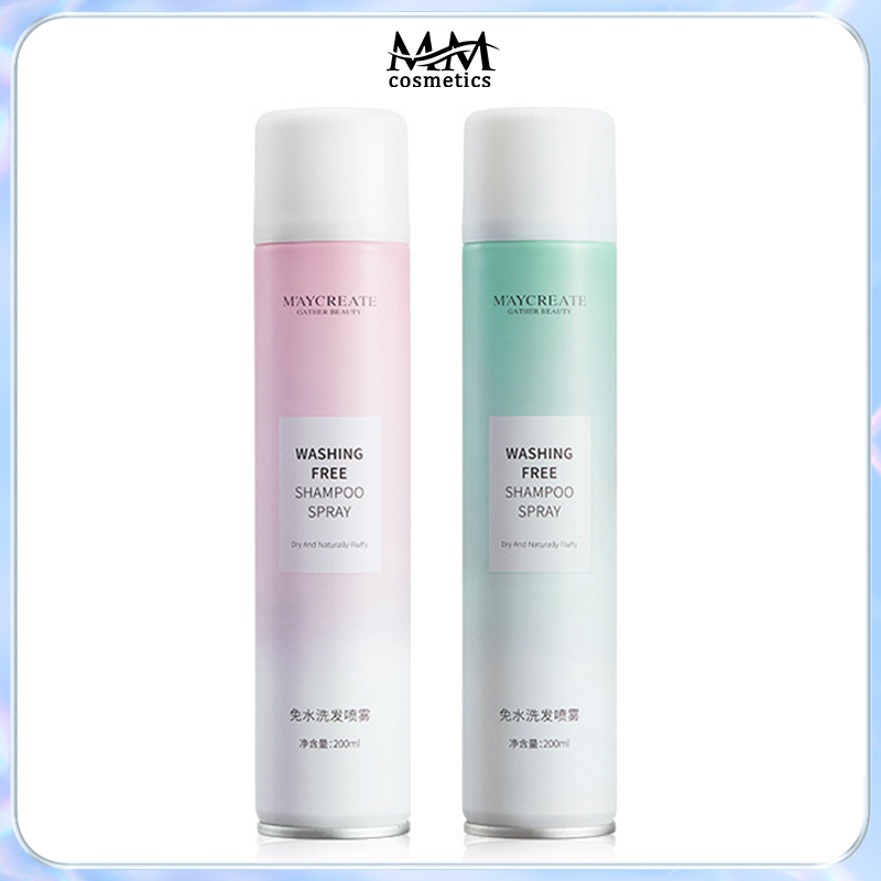 Dầu gội khô maycreate dầu gội khô nội địa trung chính hãng chống bết tóc mini rẻ dạng xịt 200ml