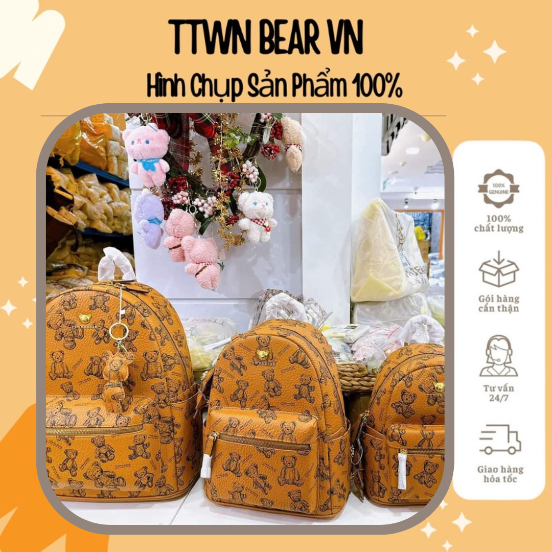 ‼️ 𝐀𝐔𝐓𝐇𝐄𝐍𝐓𝐈𝐂 ‼️ ttwn bear balo gấu nâu mẫu mới