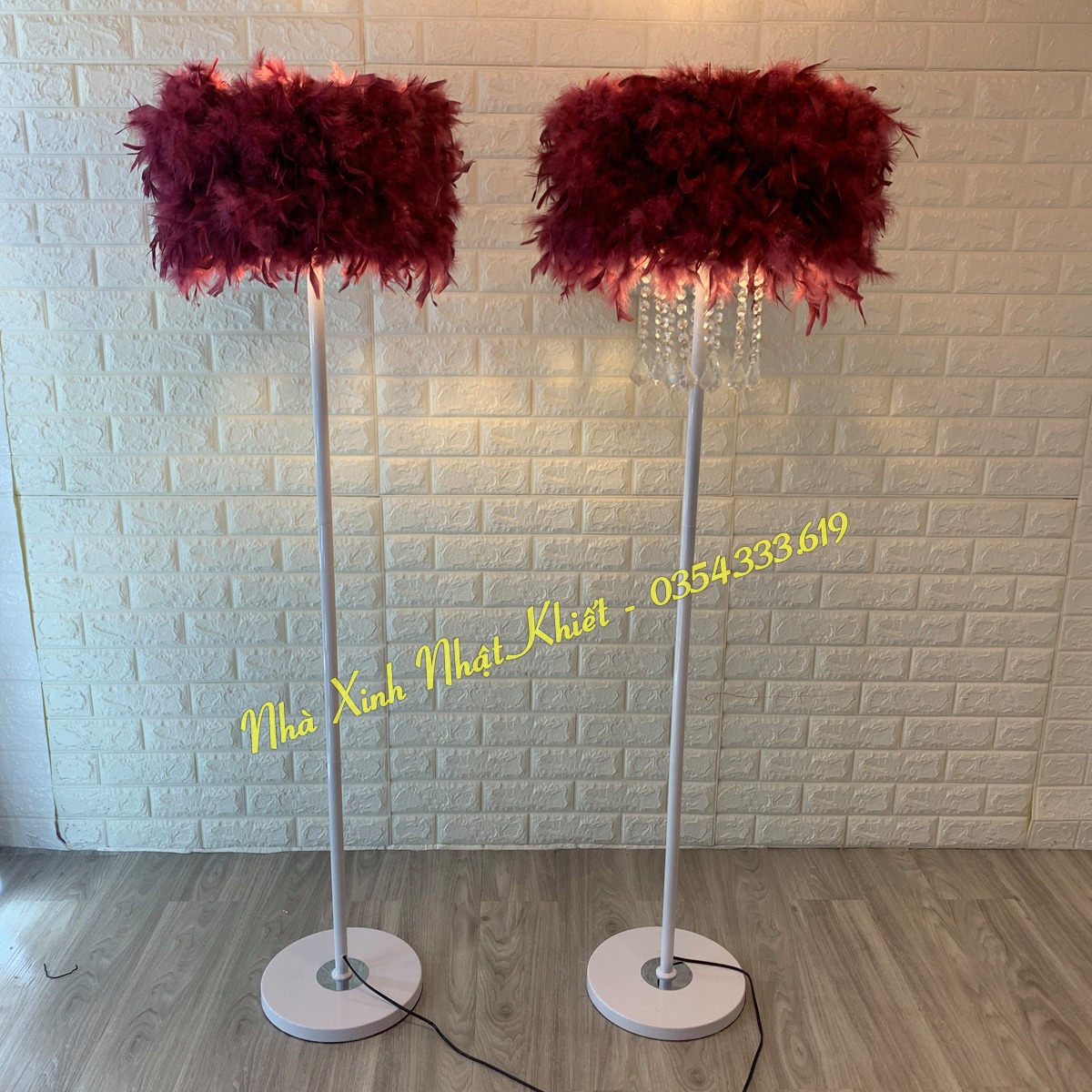 Đèn cây lông vũ, đèn trang trí đèn ngủ đủ màu