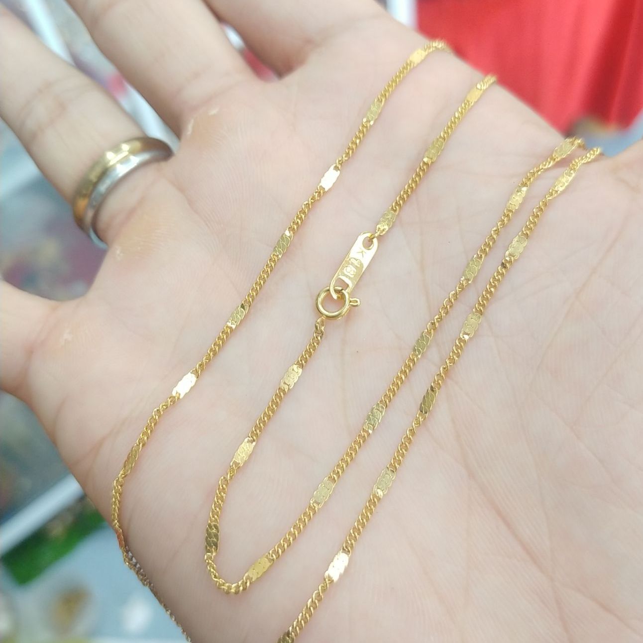 (Có ký hiệu-Bền bỉ cả năm) Dây Chuyền Xích Dập Cao Cấp- Hàng chuẩn titanium dùng tắm rửa thoải mái