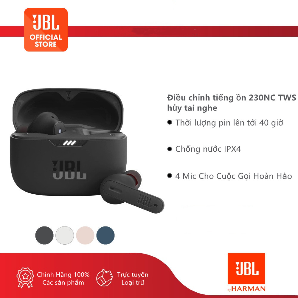 Jbl tune 230nc bluetooth tai nghe không dây tai nghe nhét tai thể thao bass sâu tai nghe tai nghe chống nước