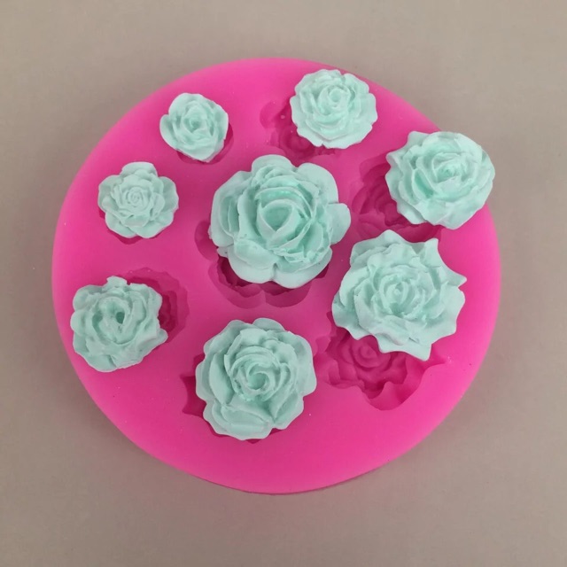 Khuôn Rau Câu Silicon 4D 8 Bông Hoa Mã Hl2D3K