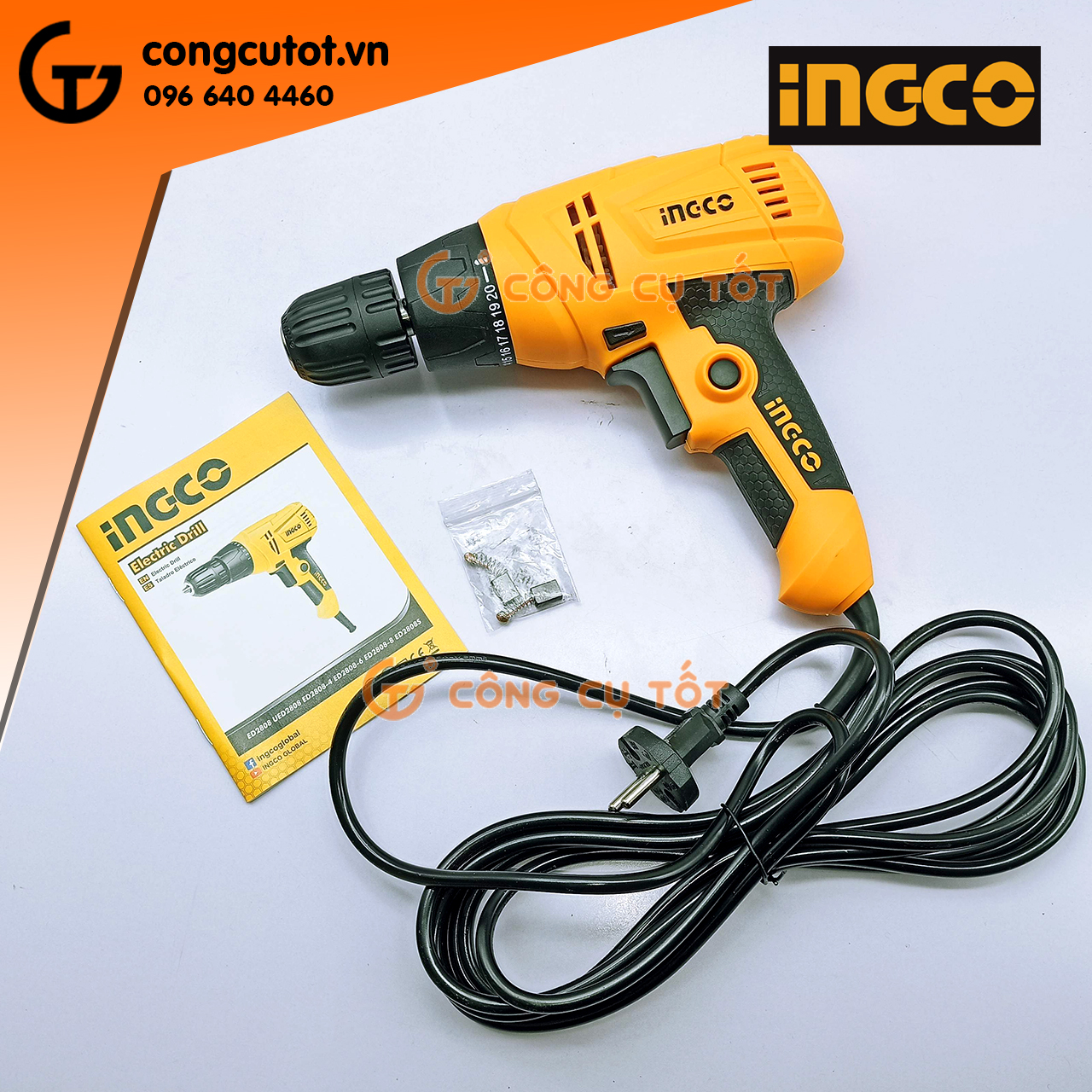 Máy khoan vặn vít cầm tay 10mm 280w ingco ed2808