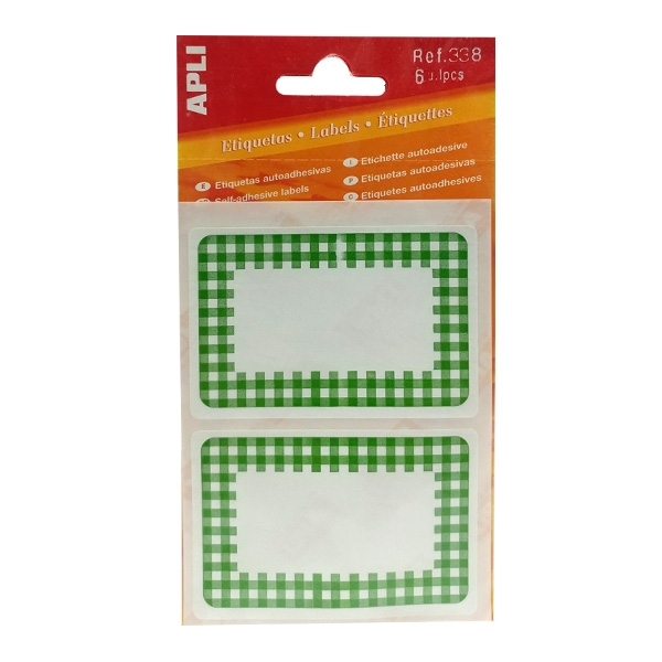 Sticker APLI - Viền Xanh Lá 52 x 78 - 338