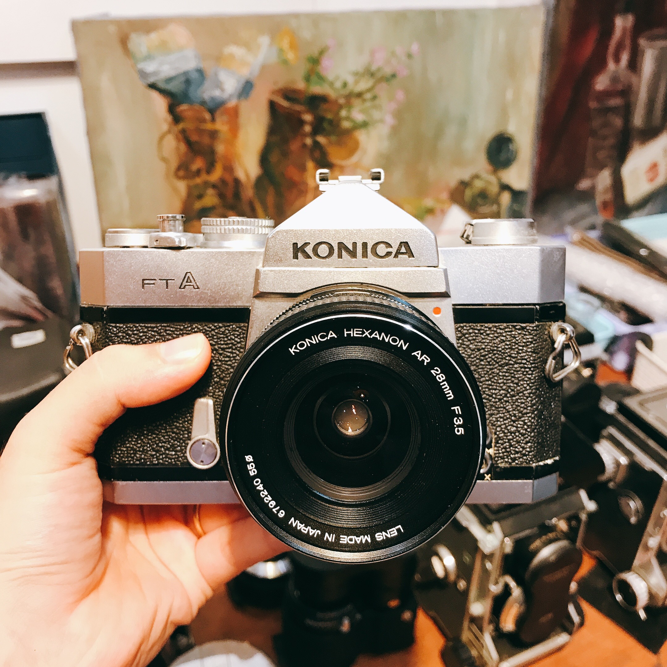 Máy ảnh phim Konica FTA hư đo sáng Kèm lens