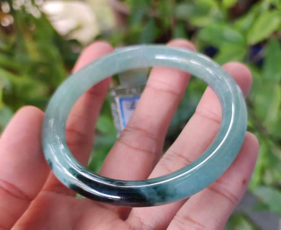 [HCM]Vòng cẩm thạch size nhỏ 51mm, vân đá đẹp, đã kiểm định PNJ ảnh thực tế - xưởng buôn đá phong thủy Huỳnh Đào