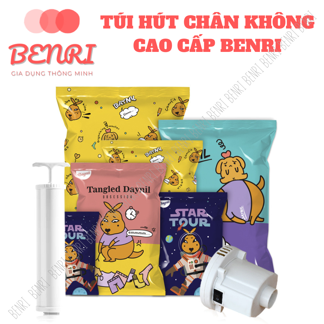 Túi hút chân không đựng quần áo chăn mền ga gối nhiều kích cỡ BENRI mã THCK