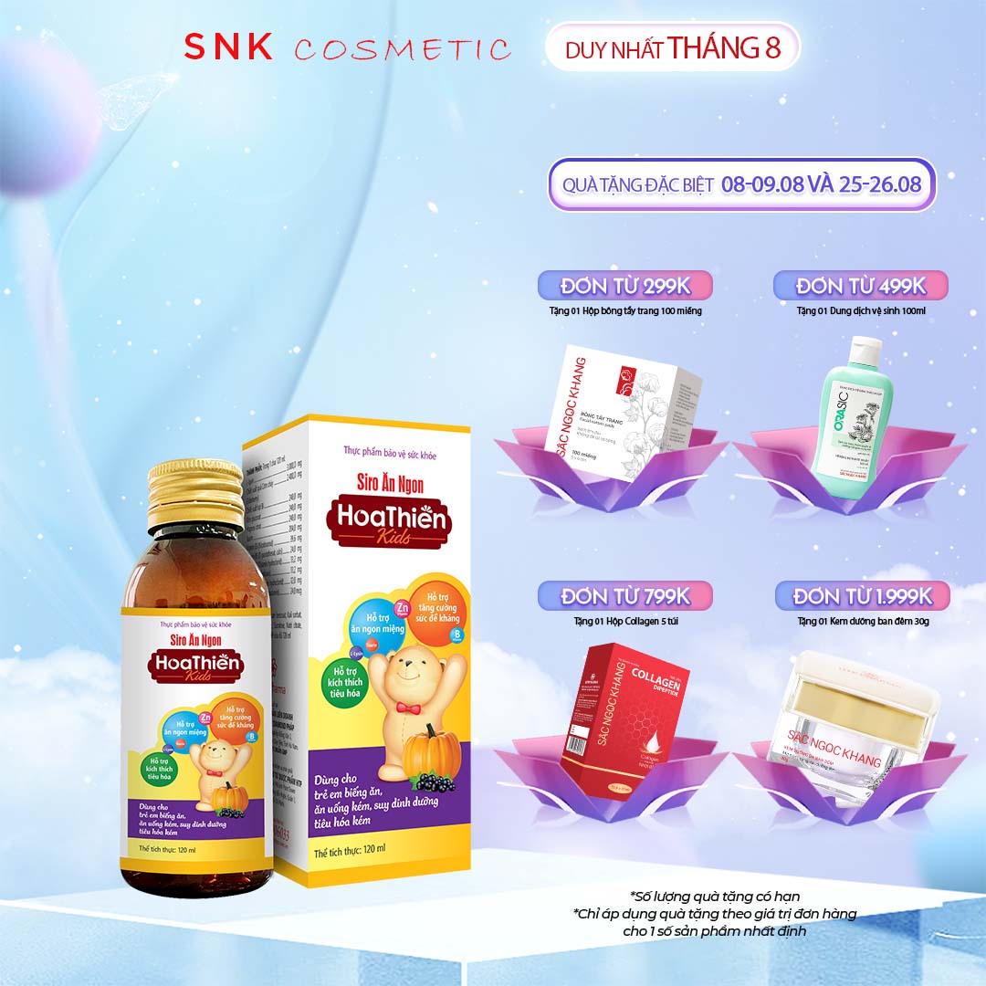 Siro ăn ngon hoa thiên giúp hỗ trợ tiêu hóa và kích thích bé ăn ngon miệng 120ml