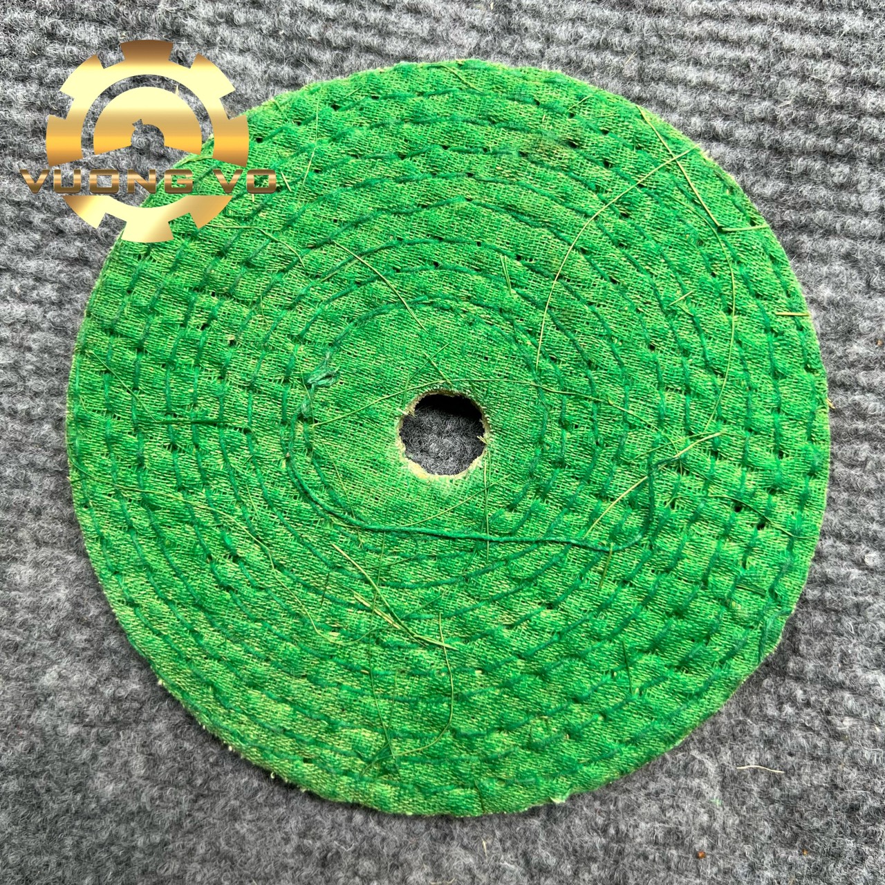Bánh xơ dừa xanh-bánh sisal-bánh xơ đánh bóng kim loại kích thước 120x5x16mm