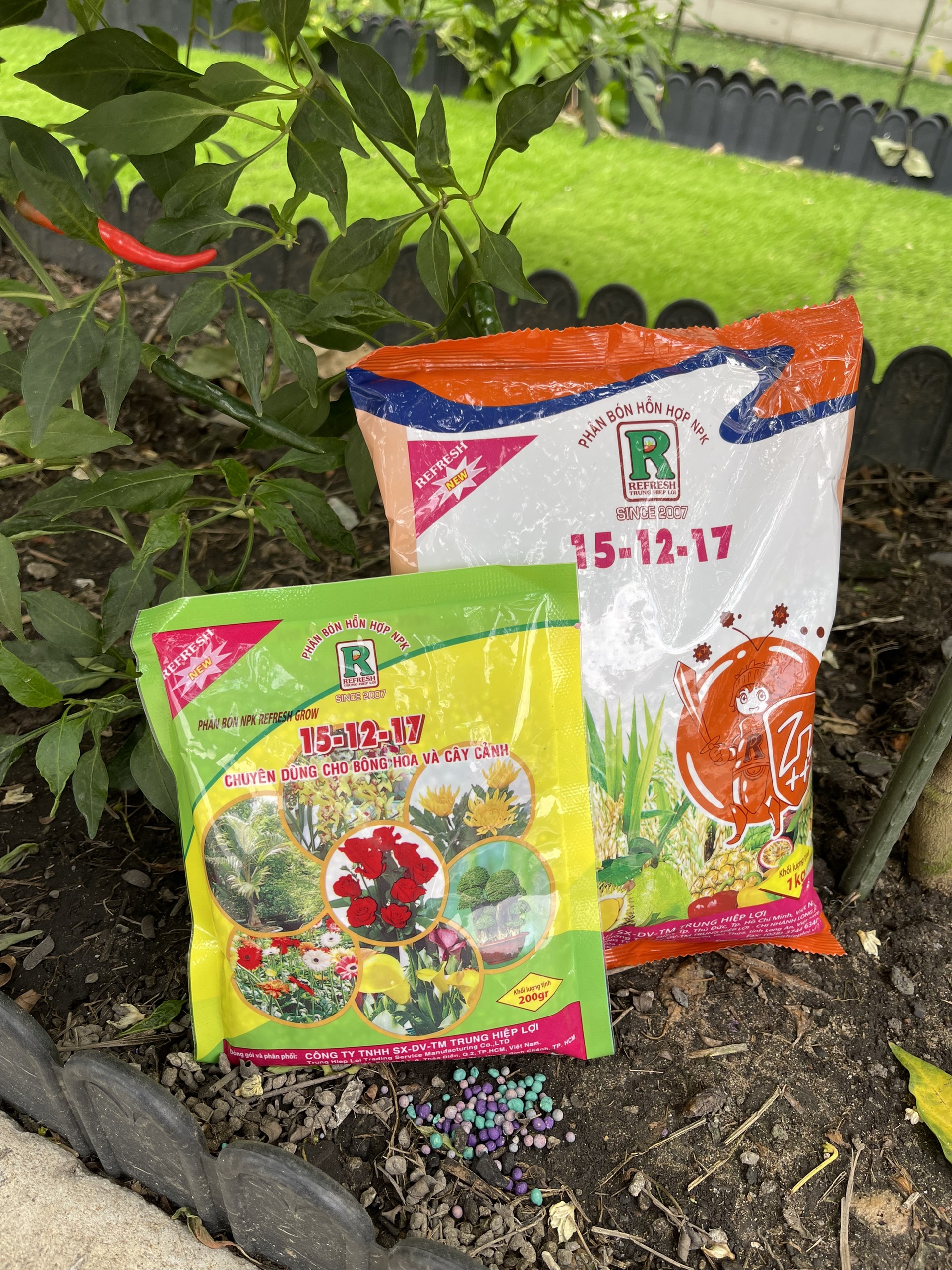 Phân npk refresh grow 15-12-17 gói 1kg/dụng cụ hỗ trợ làm vườn