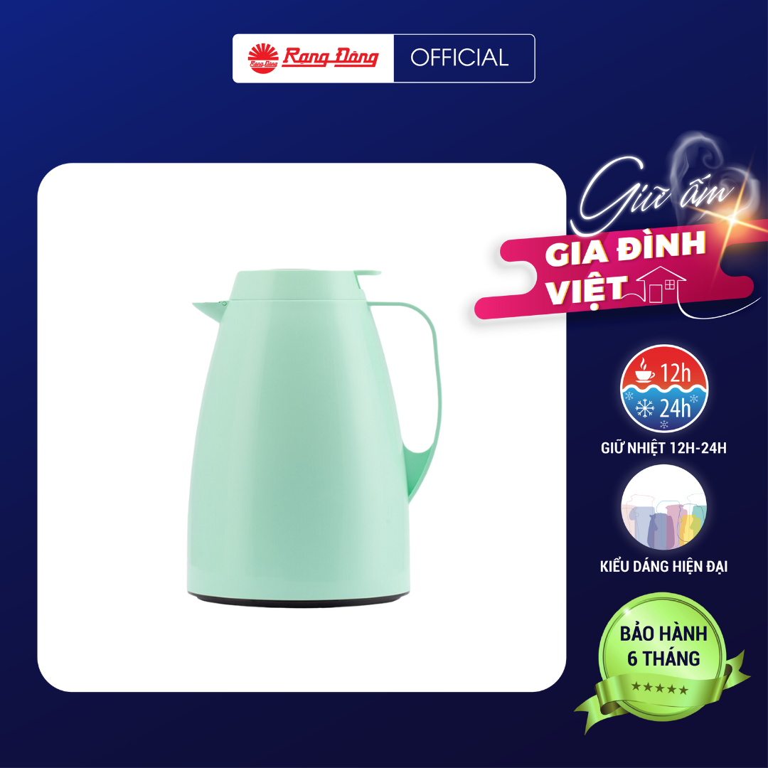 Phích nước 1 lít rd-1045n3.e chính hãng rạng đông hiển thị nhiệt độ phích pha trà thảo dược an toàn và sử dụng tiện lợi rd-1045n3.e