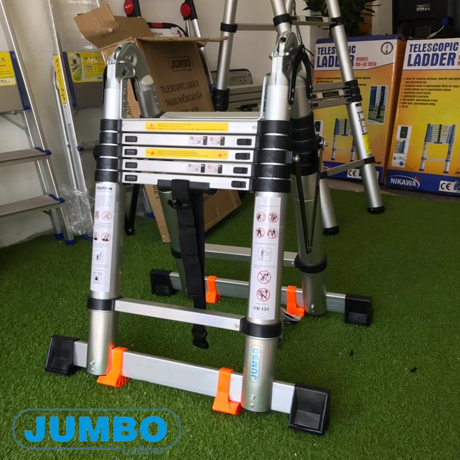 Thang nhôm rút đôi chữ a jumbo a190 - 38m