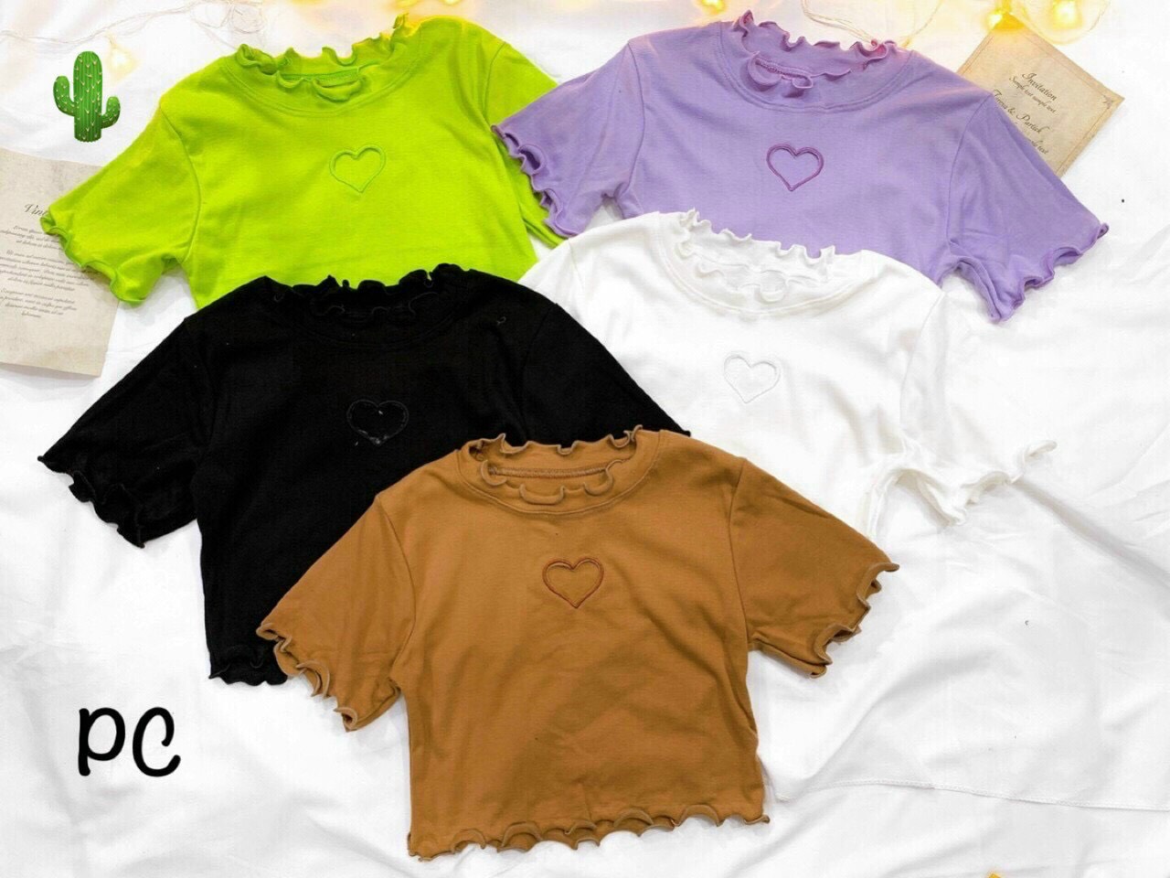 áo CROPTOP cổ cắt trái tim trẻ trung cổ bẻ sành điệu năm màu màu cá tính pk