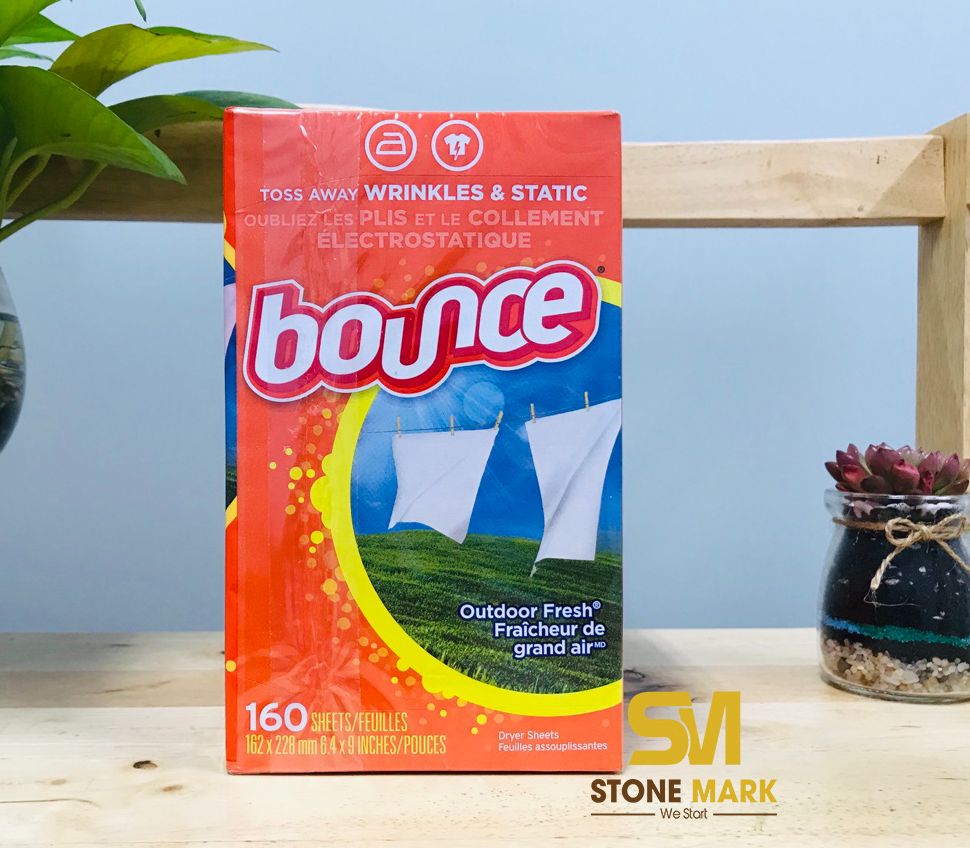 GIẤY THƠM BOUNCE 160 tờ 4 in 1 Hàng Mỹ Siêu Thơm Quần Áo Tủ Đồ Mẫu Mới Nhất