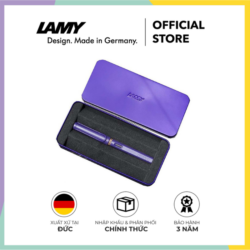 Bút máy Lamy Safari CANDY Violet 021 (Special Edition 2020) free violet metal gift box- Hãng phân phối chính thức